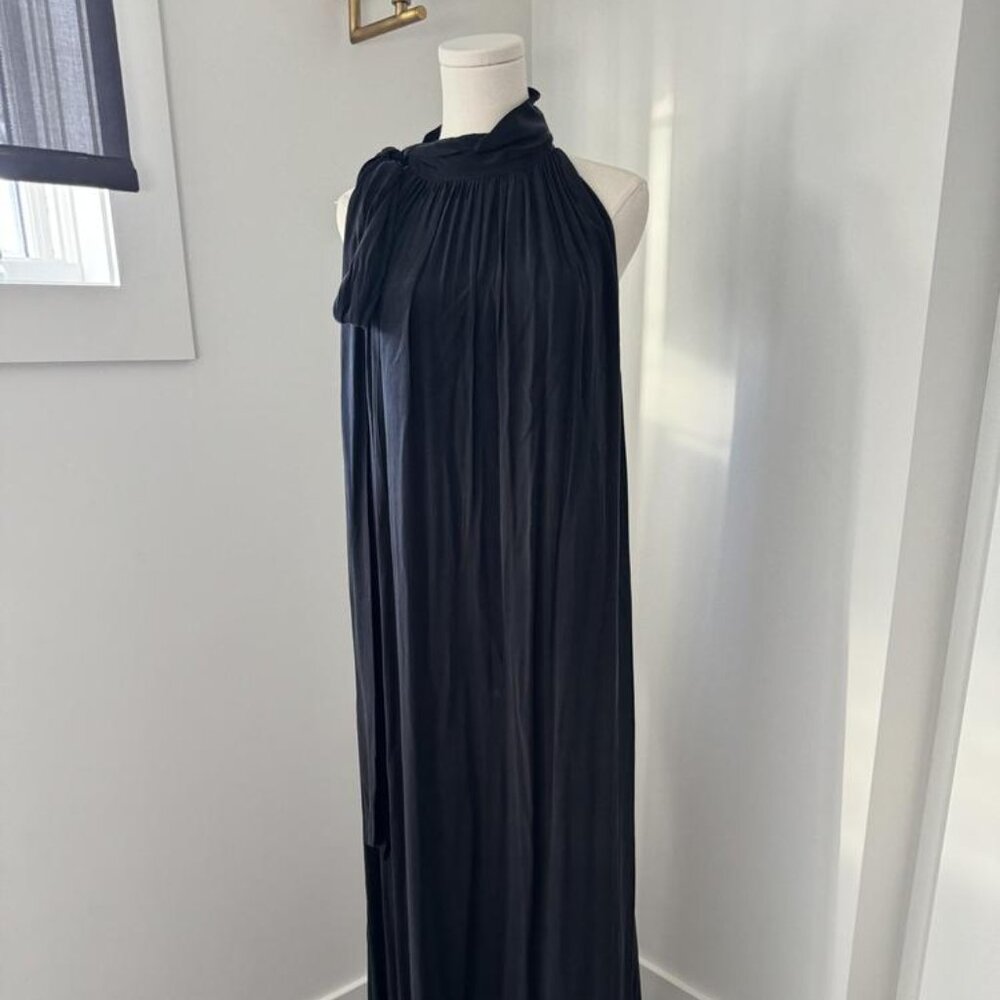 Something Navy Black Halter Maxi Dress